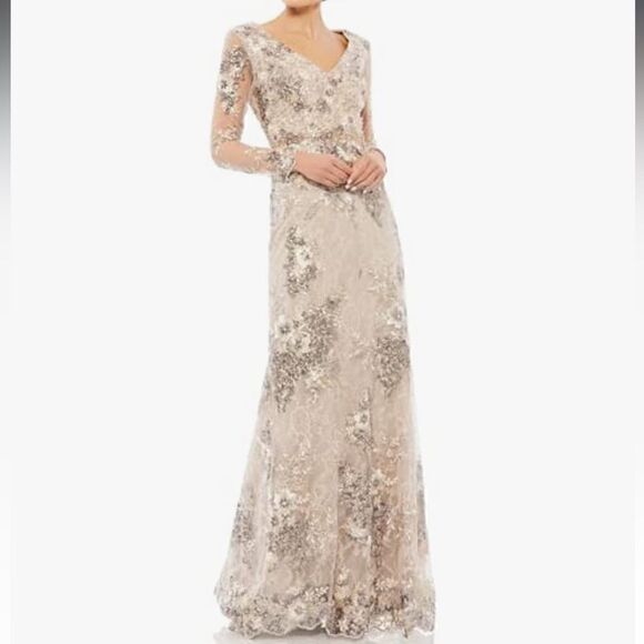 Mac Duggal 67539 Sheath Dress for Prom - Elegant Sheer Dress AUTHENTIC - Picture 1 of 4